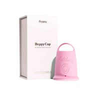   Menstruációs kehely, Asha - Beppy, Beppy single Cup, One Size, 25–30 ml, rózsaszín, szilikon, fogantyús, szivárgásmentes kialakítás