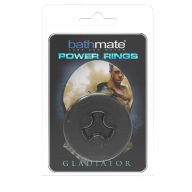   Péniszgyűrű, Bathmate, Power Ring Gladiator, 4,5 cm külső / 2 cm belső átmérő, fekete, vízálló, rugalmas TPE/TPR (Elastomex), ftalátmentes