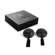   Mellbimbótapasz, Bijoux Indiscrets, Burlesque Pasties Classic, One Size, fekete, műanyag, szexi burleszk stílus, diszkrét erotikus kiegészítő