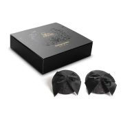   Melltapasz, Bijoux Indiscrets, Burlesque Pasties BOW, One Size, fekete, műanyag, masni alakú, burleszk stílusú, szexi