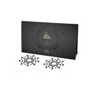   Mellbimbó dísz, Bijoux Indiscrets, Mimi, One Size, fekete, csillag alakú, öntapadós, többször használható, nyitott középrész, csillogó kövekkel