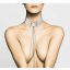 Erotikus fém nyakörv, Bijoux Indiscrets, Désir Métalique, állítható méret, ezüst