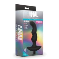   Prosztata masszírozó, Blush, Anal Adventures Prostate Massager 03, 11–15 cm, fekete, vibrátoros, akkumulátoros, szilikon, 5 mód, 5 sebesség
