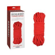   Kötözőkötél, Chisa Novelties, Bing Love Rope, 0,16 kg, piros, szövet, BDSM, szerepjátékhoz, kötözéshez