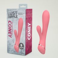   G-pont vibrátor, Chisa Novelties, Coney, 16-20 cm, rózsaszín, csiklóizgatóval, 9 vibrációs mód, akkumulátoros, vízálló, ABS, bársonyos felület