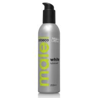   Vízbázisú síkosító, Cobeco, MALE White Lubricant, 250 ml, fehér (spermahatású), análbarát, óvszerbarát, gél állagú, bőrbarát, könnyen lemosható