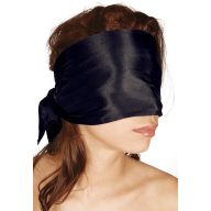   Szemkötő sál, Bad Kitty, Bondage Scarf, 120 x 15 cm, fekete, szatén fényű poliészter, enyhén áttetsző, többfunkciós (szemkötő és kötöző)