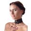 Csipke choker nyakpánt, Cottelli Collection, Choker Lace, 31-35 cm, fekete, széles, állítható, csipkés, fűzős, poliészter