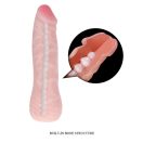 Élethű dildó, Loverzzz, Cyber Dong Flesh 3, 16–20 cm, testszínű, TPR, bőrhatású, hajlítható és pozíciót tartó, vízálló, erezett felület
