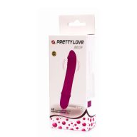   G-pont vibrátor, Pretty Love, Beck, 11,9 cm, lila, szilikon, elemes (1 x AAA), vízálló, 10 rezgésmód, selymes tapintású, mini, realisztikus fej