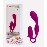   G-pont vibrátor, Pretty Love, Flowery 2, lila, testbiztos szilikon, 30 rezgési mód, vízálló, ergonomikus fogóval, g-pont stimulációra tervezve