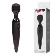   Masszírozó vibrátor, Pretty Love, Power Wand, 21-25 cm, fekete, szilikon, vízálló, elemes (4 x AAA), flexibilis fej, fokozatmentes rezgés