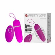   Bugyi vibrátor, Pretty Love, Debby, 6-10 cm, lila, vezeték nélküli távirányítós, 12 rezgésmód, szilikon, spirális felület, elemes (2 x AAA)
