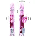 Csikló- és G-pont vibrátor, Loverzzz, Throbbing Butterfly, 29,5 cm, lila, akkumulátoros, vízálló, forgó gyöngyös, pillangó csiklóizgató, bársonyos TPR