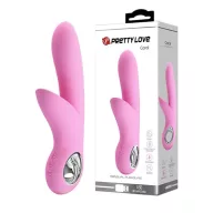   G-pont vibrátor, Pretty Love, Carol, 16-20 cm, rózsaszín, akkumulátoros, kétmotoros, 7 funkciós, csiklóizgatóval, orvosi szilikon, világító gomb