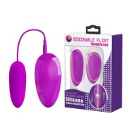   Mini vibrátor, Loverzzz, Thrusting Functions Bullet, 6–10 cm, lila, távirányítós, 12 rezgési mód, szilikon, bordázott, bőrbarát, 3 x AAA elemes