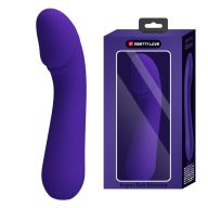   G-pont vibrátor, Pretty Love, Cetus Purple II, 11–15 cm, lila, akkumulátoros, vízálló, szilikon, ívelt, rugalmas, 12 rezgési mód, memóriafunkciós