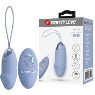   Mini vibrátor, Pretty Love, Julia, 6-10 cm, kék, távirányítós (10 m), akkumulátoros, vízálló, szilikon, g-pont stimuláció, kihúzózsinór