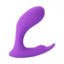 Nyuszis vibrátor, Pretty Love, Idabelle, 6–10 cm hossz, 3–3,4 cm átmérő, lila, szilikon, akkumulátoros, távirányítós, kétmotoros, 12 mód