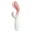 G-pont és csiklóvibrátor, Pretty Love, Brighty, 6-10 cm, rózsaszín/fehér, szilikon, vízálló, 30 funkciós, kétmotoros, rugalmas, elemes (2 x AAA)