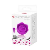   Masszírozó vibrátor fej, Pretty Love, Bernie, 0–5 cm hossz, 6–6,9 cm átmérő, lila, szilikon, vízálló, tüskés stimuláció, masszírozóra rögzíthető