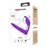   Vibrációs péniszgyűrű, Pretty Love, Blackney, 6–10 cm, Ø 1,6–2,4 cm, lila, csiklóizgatós, 5 golyós análgolyóval, akkumulátoros, vízálló