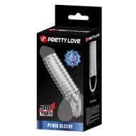   Péniszköpeny, Pretty Love, Hartman Clear, 6–10 cm hossz, 2,5–2,9 cm átmérő, színtelen, vízálló, rugalmas TPE, heregyűrűvel, texturált felület