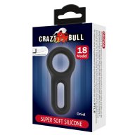   Pénisz- és heregyűrű, Crazy Bull, Oniel Super Soft Silicone Ring, 5–5,4 cm, fekete, szuper puha, rugalmas, vízálló, prémium szilikon