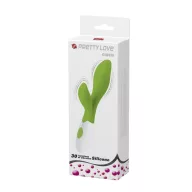  Vibrátor, Pretty Love, Owen, 16–20 cm, 3,5–3,9 cm, zöld, 30 rezgési mód, csiklóizgatós, G-pont stimuláció, vízálló, szilikon, 2 x AAA