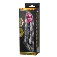   Péniszköpeny, Pretty Love, Damell, 16–20 cm, színtelen, heregyűrűs, TPE, vízálló, 5–5,4 cm átmérő