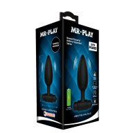   Anál plug, Loverzzz, Mr. Play VI, 11–15 cm hossz, 3,5–3,9 cm átmérő, fekete, rezgő, 10 funkciós, vízálló, szilikon, 1 x AAA