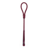   Paskoló pálca, Devil Sticks, Hand Crop, 51–55 cm, piros, bőr, BDSM kiegészítő, erotikus paskoláshoz, precíz ütésekkel