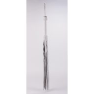   Bőr korbács, Devil Sticks, Softy Handle Calf Leather Tails, 71-100 cm, fehér, borjúbőr, több szálú, puha markolat, fetish, szerepjátékhoz