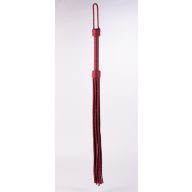   Bőr korbács, Devil Sticks, Kid Handle Kid Leather Braided Tails, 71-100 cm, rózsaszín, fonott szárakkal, S/M fétis és szerepjátékokhoz