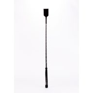   Lovaglópálca, Devil Sticks, Leather Stick with Neon Strip and Nubuck Leather Top, 71–100 cm, fekete, bőr, neon csíkkal, nubuk fejrész