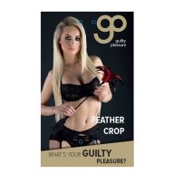   Lovaglópálca, Guilty Pleasure, Feather Crop, 51–55 cm, piros, toll, BDSM, fetish