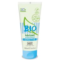   Vízbázisú síkosító, HOT, Bio Sensitive, 100 ml, natúr, bio-vegán, érzékeny bőrre, aloe verával és karragénnel, óvszerbarát, öko tubus