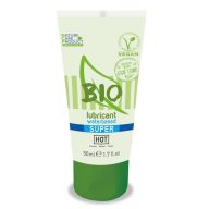   Vízbázisú síkosító, Hot, Bio Superglide, 50 ml, natúr, vegán, bio, hipoallergén, karragénnel, óvszer- és játékkal kompatibilis, öko-tubus
