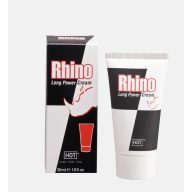   Késleltető krém férfiaknak, HOT, Rhino Long Power, 30 ml, natúr, magömlés késleltető, stimuláló, ginkgo és ginzeng kivonattal, bőrbarát, hidratáló