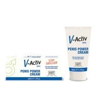   Potencianövelő krém, Hot, V-Activ Penis Power Cream, 50 ml, natúr, férfiaknak, erekciót serkentő, vérkeringést fokozó, ápoló
