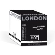   Feromonos parfüm, Hot, Pheromone Perfume LONDON – Mysterious Man, 30 ml, színtelen, férfiaknak, csalogató feromonokkal, utazó méret