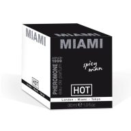   Feromon parfüm, Hot, MIAMI Spicy Man, 30 ml, férfiaknak, fűszeres illat, feromonos csábítás, hosszan tartó illat, ajzós hatás