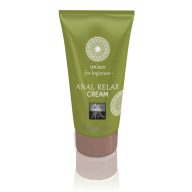   Anál síkosító krém, Shiatsu, Anal Relax Cream, 50 ml, natúr, kezdőknek, enyhén érzéstelenítő, hosszan tartó, aloe verás, szilikon- és glicerinbázisú
