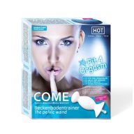   Gésa golyó, Hot, Come Box 1, 4-4,4 cm, fehér, TPE, medencefenék-erősítő, utazótáskával, 2x3 ml vízbázisú síkosítóval, útmutatóval