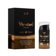  Folyékony vibrátor gél, Intt, Vibration! Liquid Vibrator Coffee, 15 ml, kávé ízű, forrósító, lüktető-vibráló hatású, vízbázisú, orális szexhez ajánlott