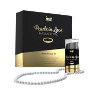   Masszázsszett, Intt, Pearls in Love, 15 ml, szilikonos masszázsgél és gyöngynyaklánc, stimuláló, pároknak, airless flakon, ajándékdoboz