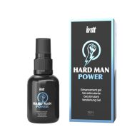   Férfi stimuláló gél, Intt, Hard Man Power, 15 ml, natúr, pumpás, vágyfokozó, kondombarát, gyorsan felszívódó, ginkgo és ginseng kivonattal