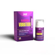   Folyékony vibrátor gél, Intt, Vibration! Blackberry, 15 ml, színtelen, szeder ízű, melegítős és lüktető hatás, orálhoz is ideális