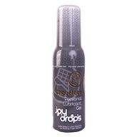   Vízbázisú síkosító, JoyDrops, Chocolate Personal Lubricant Gel, 100 ml, barna, csokoládé ízű, illatos, óvszerbarát, szexjáték-kompatibilis