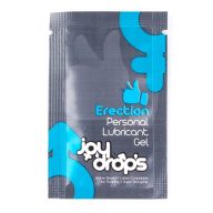   Erekciót fokozó síkosító gél, JoyDrops, Erection, 5 ml, áttetsző, stimuláló, hipoallergén, óvszerbarát, növényi kivonatokkal, egyadagos tasak
